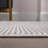 Wolcott Modern Minimalist Pinstripe High-Low Cream/Silver Rug-881754795