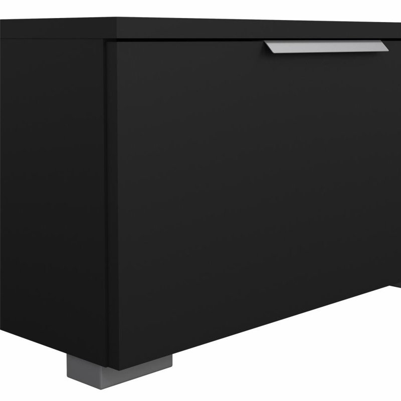 Karlin 68 Inch Wide Media Console, Black Matte
