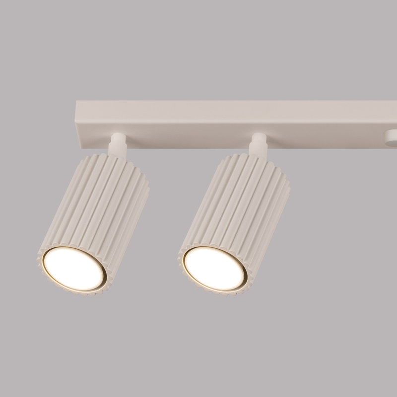 Karbon Aluminium Flush Mount, Beige