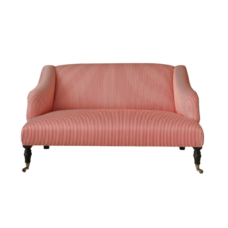 Simple Striped Sofa Upholstered 78.7'' Sofa