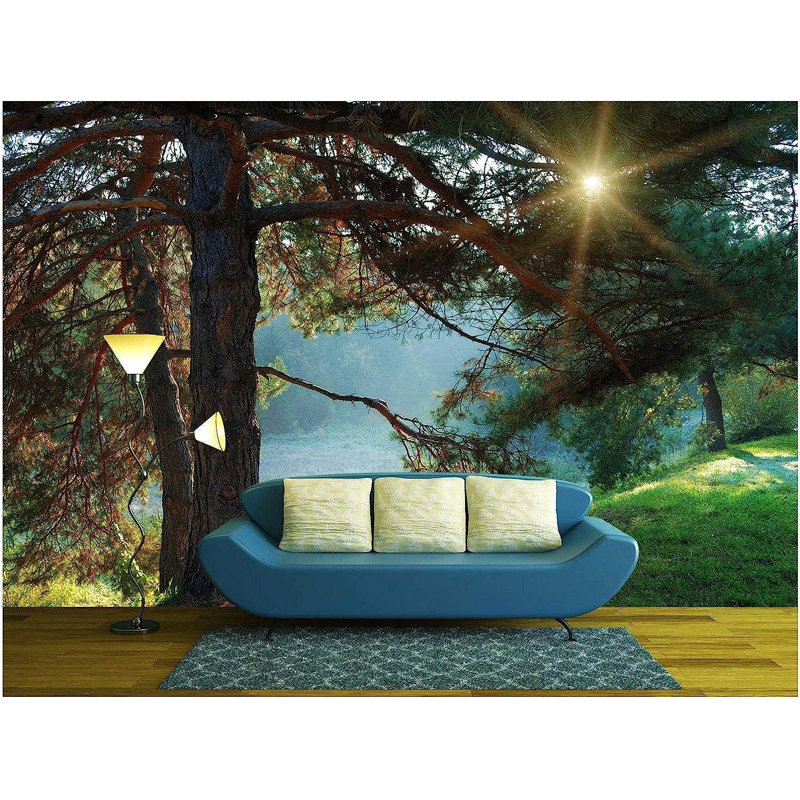 Forest Nature Landscape Peel & Stick Border, 66" L x 96" W
