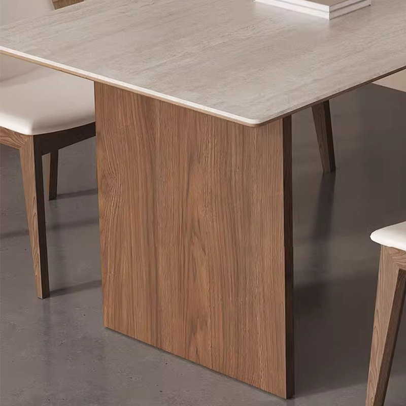 Retro Rock Board Long Dining Table, 29.5"H x 70.9"L x 35.4"W