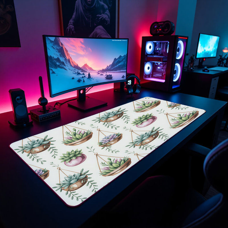 Polyester Desk Pad, 14.4x12.1