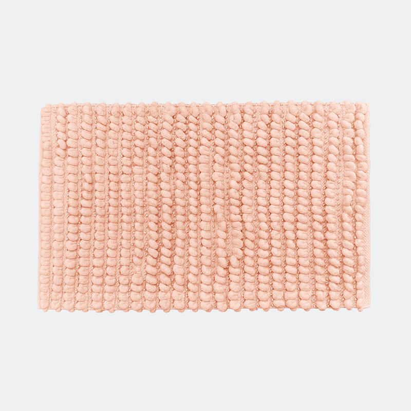 Moonya Rectangle Sparkle Bobble Bath Mat, Blush