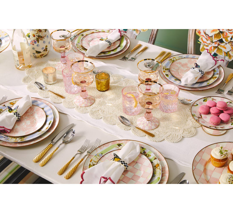 Rosy English Garden Enamel Salad/Dessert Plate