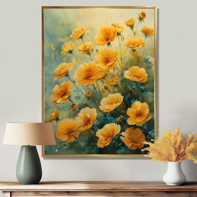 Yellow Green Morning Breeze Marigolds - Marigold Wall Art Living Room