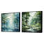 Tranquil Shadows Green Forest - ensemble de 2 carrés de forêt-1645248728-1645248729