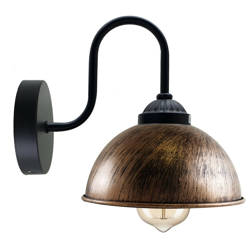 Brocton Armed Sconce, Brushed Copper