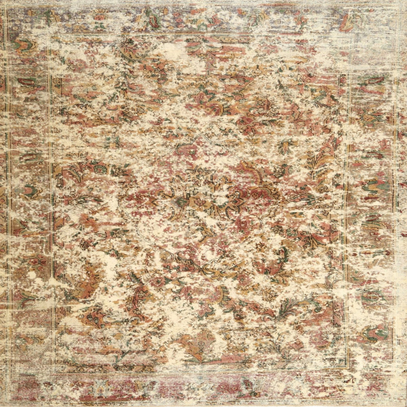 Tapis gris/brun zone contemporaine, Carré 5 pi