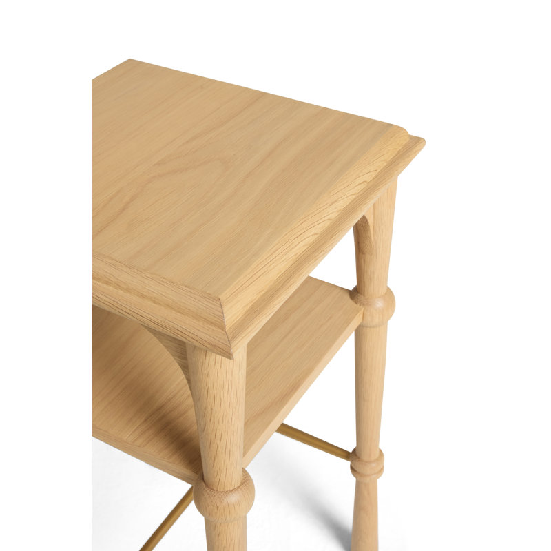 Peony Side Table, White Oak