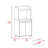 Kitchen Kart, Double Door Cabinet, One Open Shelf, Two Interior Shelves