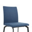 Ensemble de 2 chaises de salle à manger modernes en tissu bleu, pieds en métal
