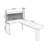 Nut-brown L-Shaped Solid Wood writing desk-118245253