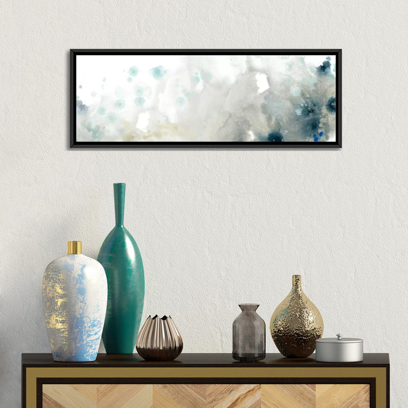 «Sea Storm I», reproduction sur toile, H 12 po x l 36 po x P 1,5 po, Cadre noir