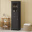 Grande armoire de rangement pour salle de bain avec portes en verre, autoportante-208244577