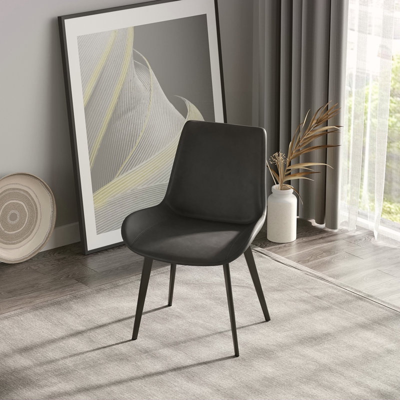 Chaise de salle à manger Modern, 2, Noir