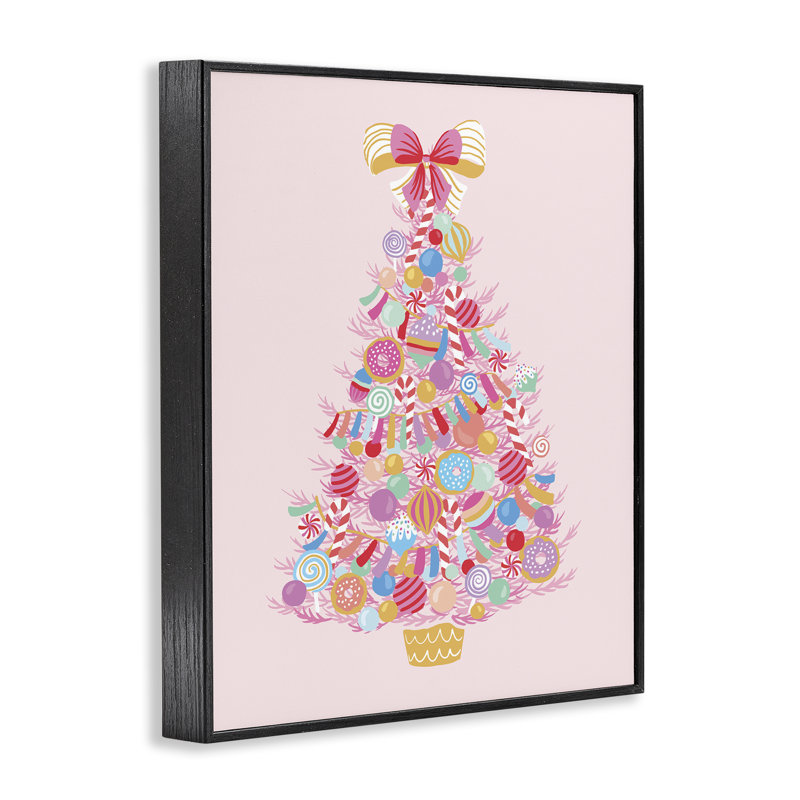 «Holiday Sweet Treats», estampe numérique encadrée par Heather McLaughlin, H 30 po x l 24 po, Giclée encadrée noir minuit