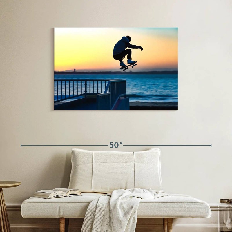 Beachside Skateboard Jump, H 26 po x l 39 po