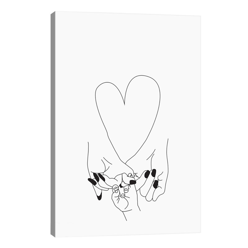 Pinky Promise, Her & Baby & Her - Wrapped Canvas Print, 66.04 cm H x 45.72 cm W x 3.175 cm D