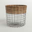 Panier rond en fil de fer