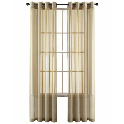 Paire de rideaux semi-transparents avec œillets Buchler