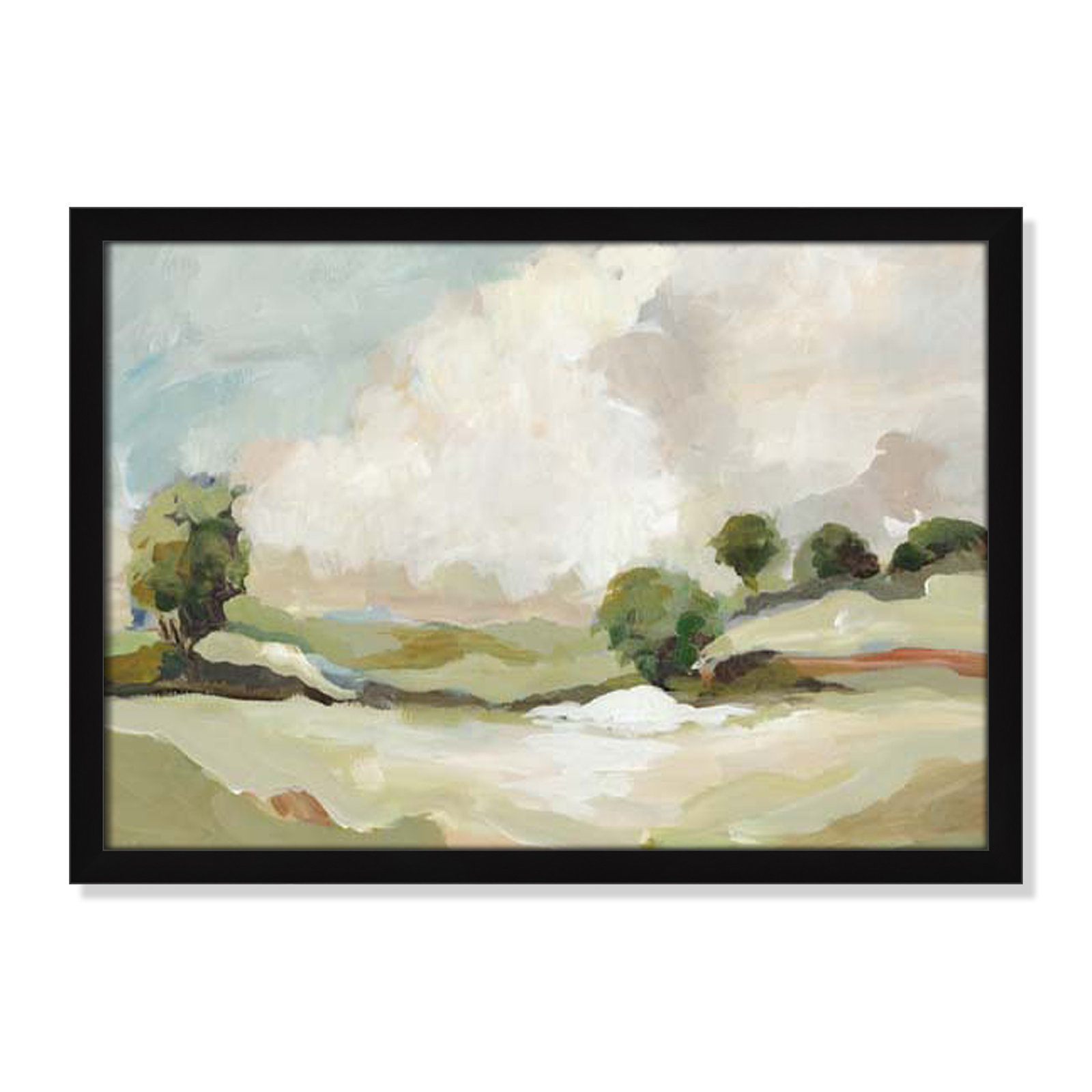 Pastoral Land by Allison Pearce, 17" H x 23" W x 1.25" D, Black