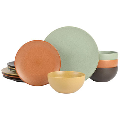 12 Piece Stoneware Dinnerware Set