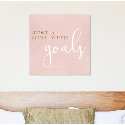 «A Girl with Goals Blush», reproduction d'art textuel