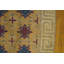 Tapis brun antique en coton Dhurrie