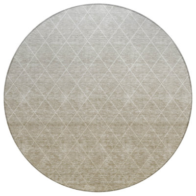 Machine Washable Indoor/Outdoor Chantille ACN1175 Taupe Rug
