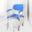 Fauteuil de douche portatif en alliage d'aluminium à bras fixe