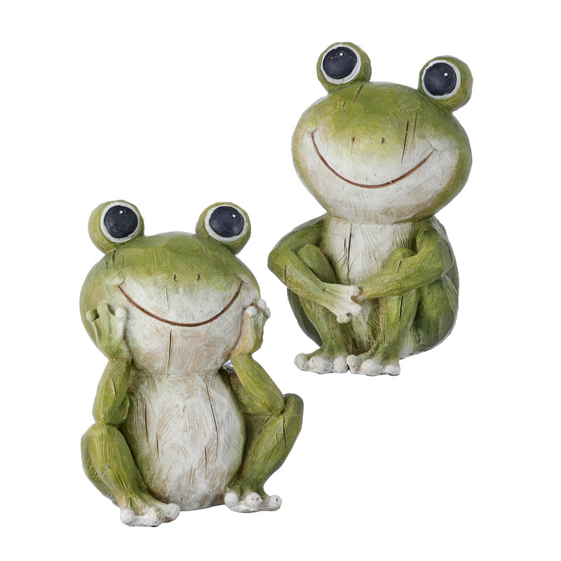 Grenouille assise en résine 5 po