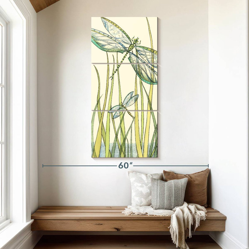 Gossamer Dragonflies II, 52" H x 24" W