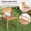 Fauteuil de salle à manger d'extérieur 1 pièce en bois de teck avec assise et dossier à lattes