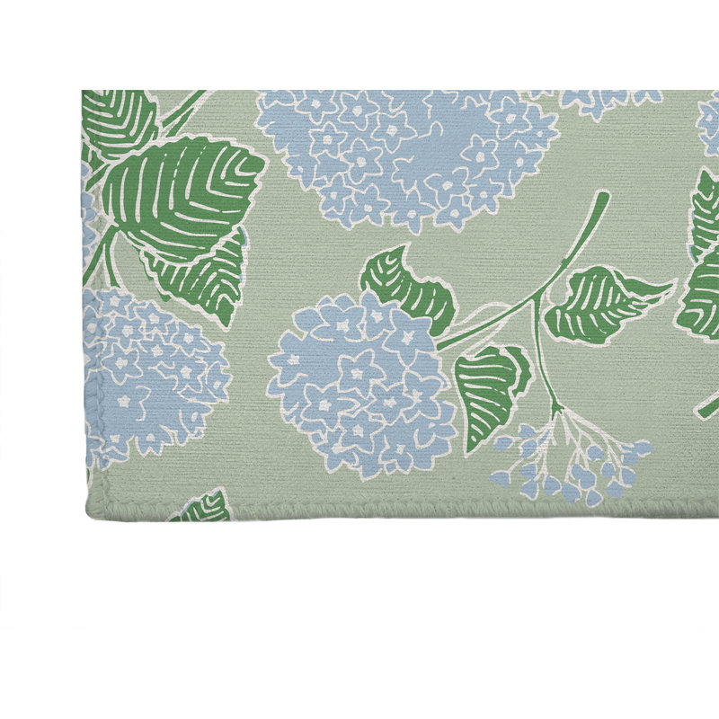 Hydrangea Non Slip Outdoor Rug, Runner 2'6" x 8'