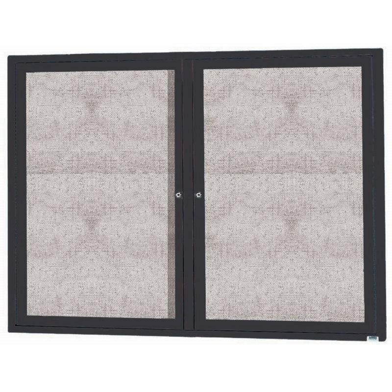 Tableau d'affichage mural extérieur pour l'extérieur, Noir, Deux, H 36 po x l 48 po