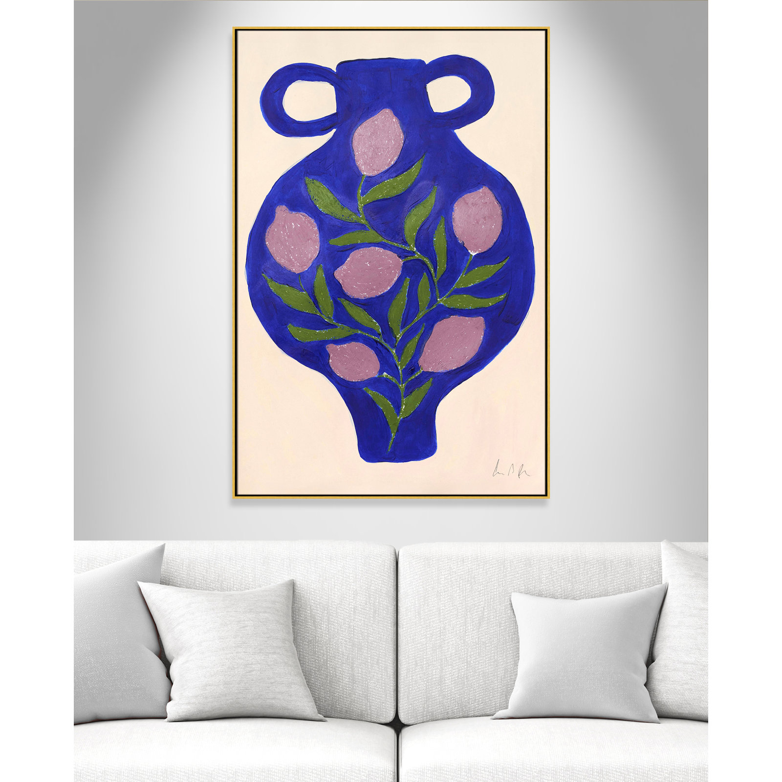 Vase No. 03 Print by Camilla Bergqvist, Gold, 61.5" H x 41.5" W