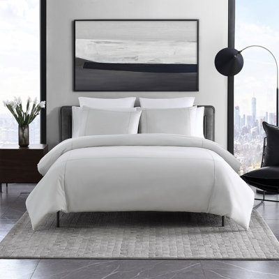 Vera Wang Simple Dot Cotton Grey Duvet Cover Set