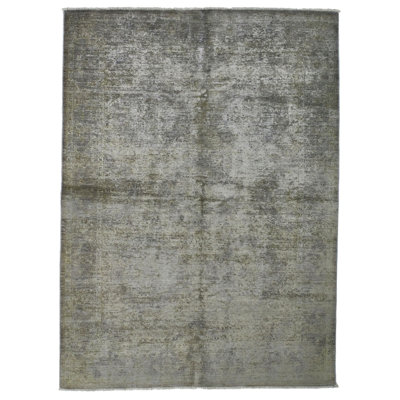 5x6 Gray Turkish Overdyed Rug