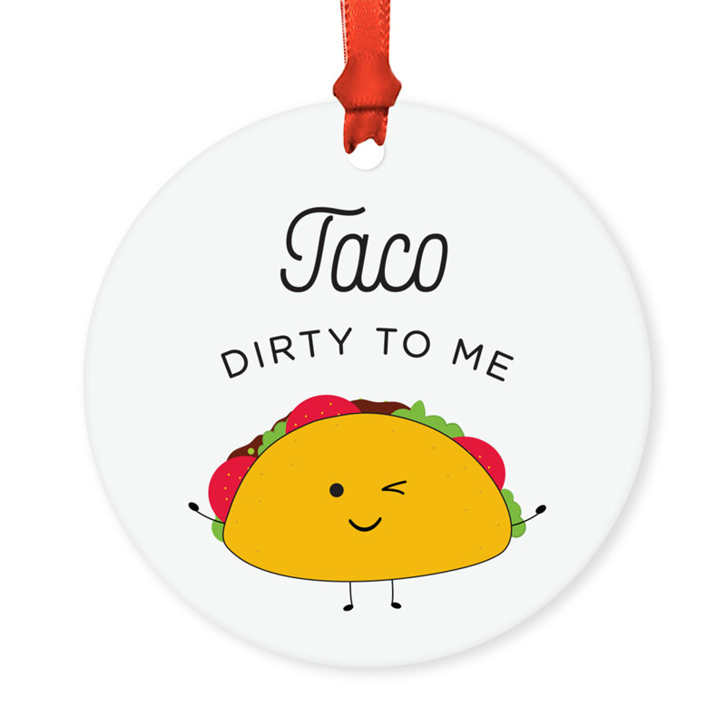 Ornement en forme de tacos Funny Food pun