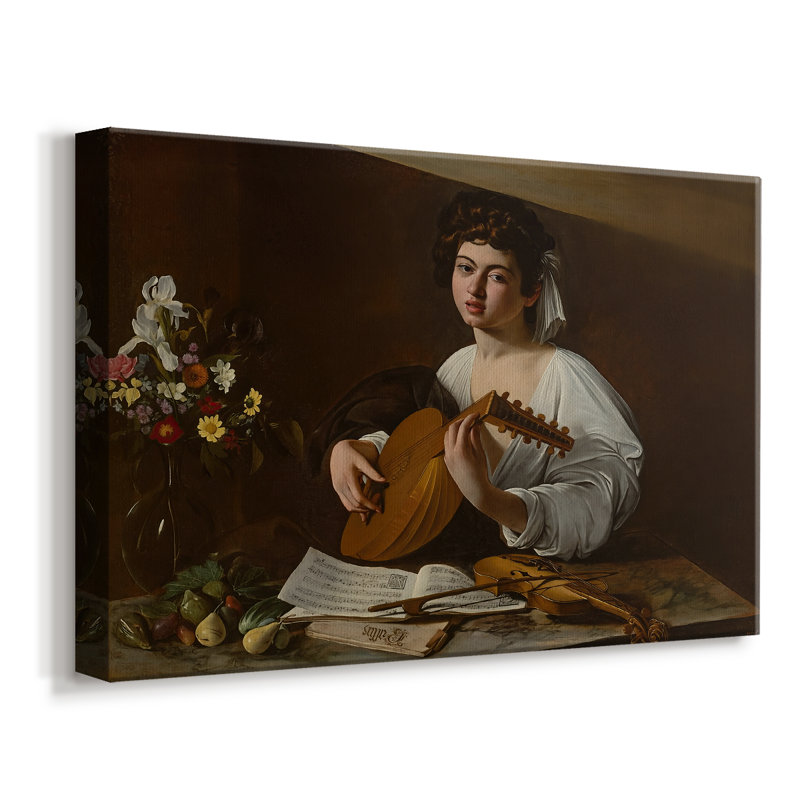 Le joueur de luth (version de l'Ermitage) - Toile tendue Caravaggio-Gallery - c. 1596, 40 x 60