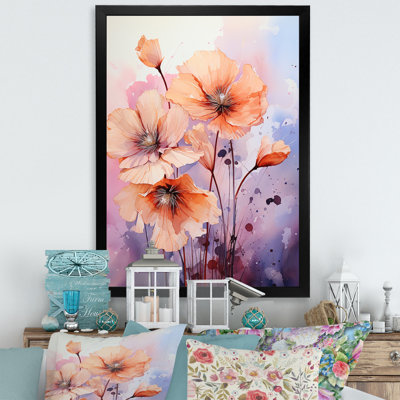 Pink And Coral Poppy Meadows I - Poppies Wall Art