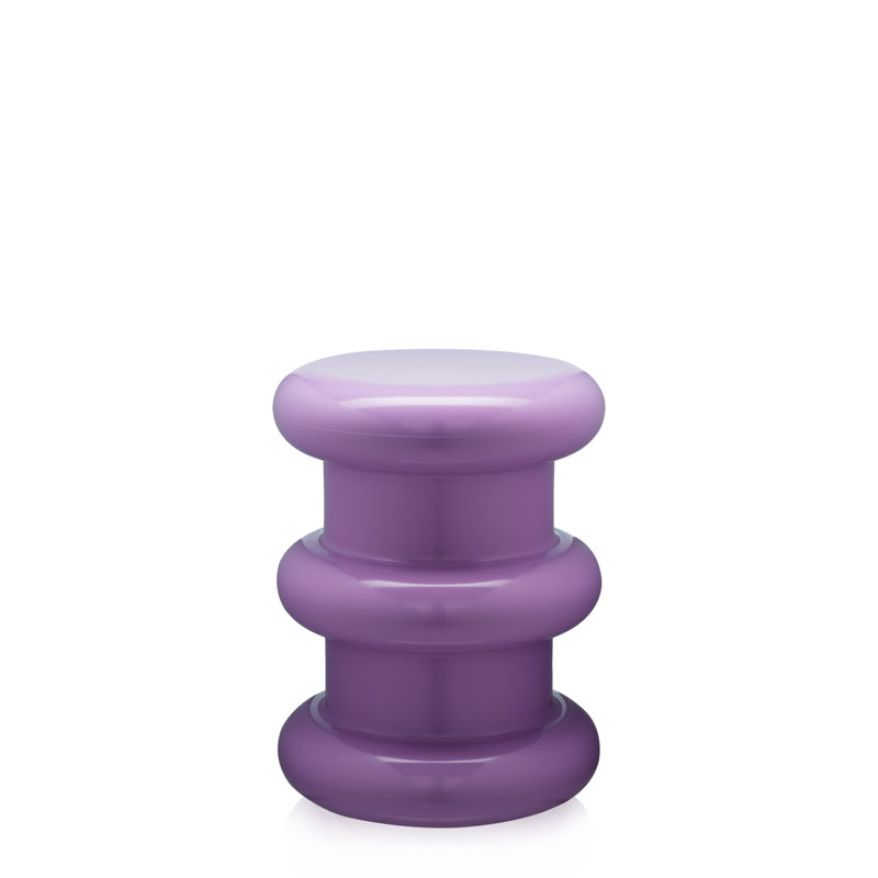 Pilastro Plastic Accent Stool, Violet