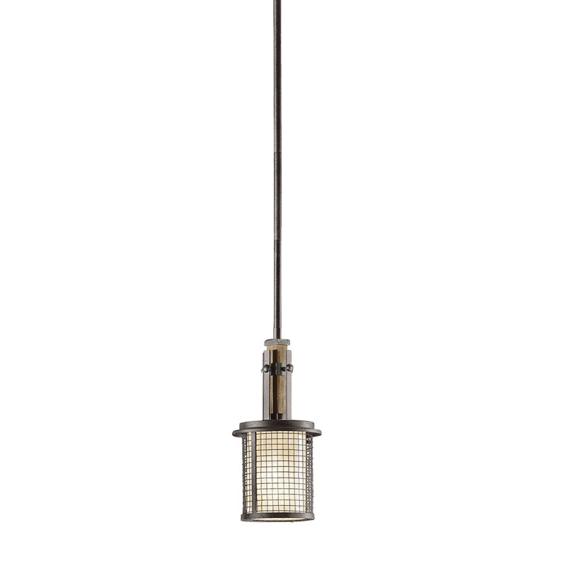 Luminaire suspendu cylindrique à 1 lumière Laudalino