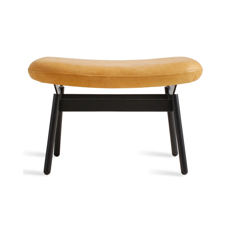 Field Ottoman, Camel Genuine Leather