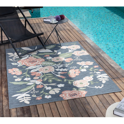 Outdoor Modern Boho Navy Rug