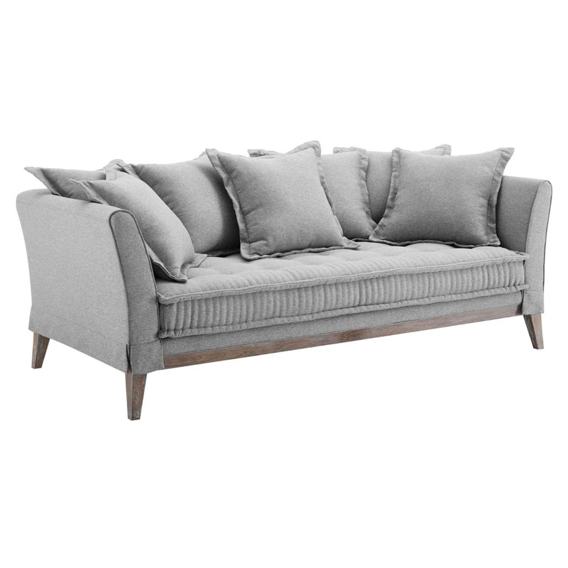 Modway Rowan Sofas, Light Gray 100% Polyester