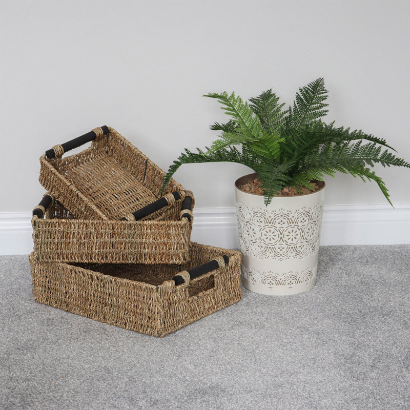 JVL Seagrass Decorative Basket