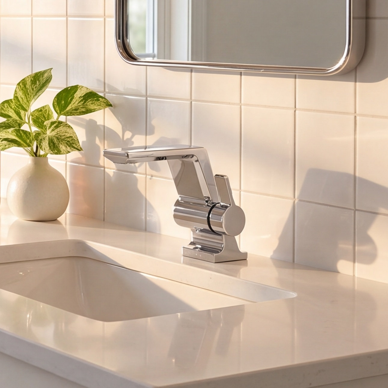 Pivotal® Single-Hole Bathroom Faucet with Drain, Chrome