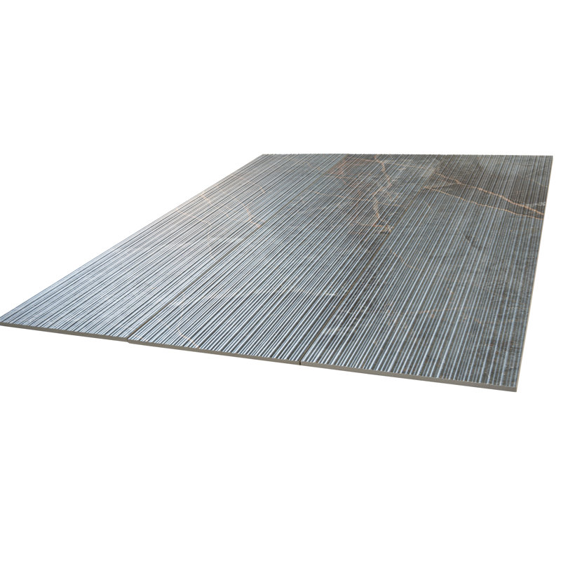 Pinnacle 12 po x 48 po Carreau de mur et de plancher en porcelaine fondue mat gris ardoise (11,63 pieds carrés / caisse) - paquet de 3